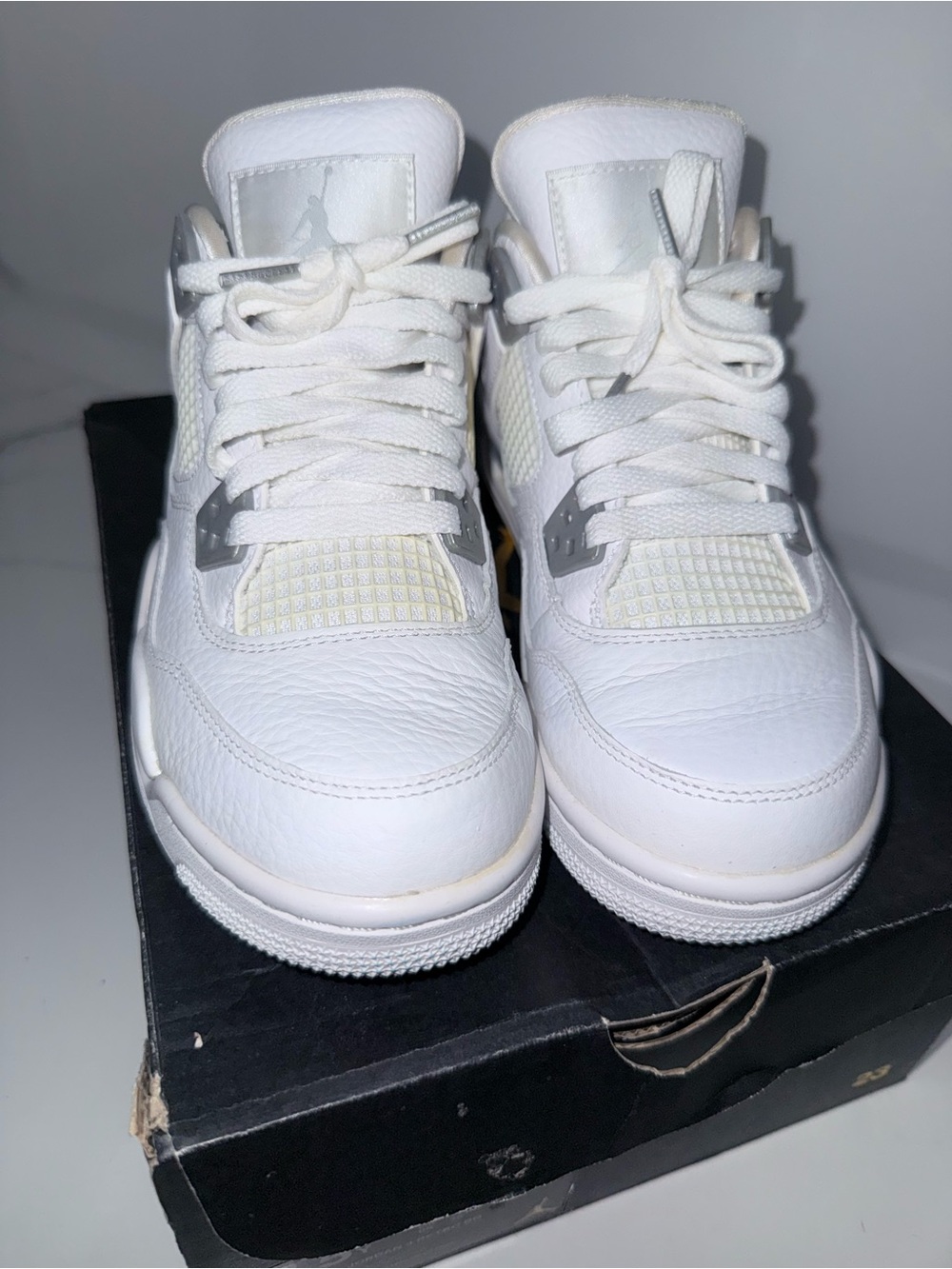 Jordan Kids White Leather Basketball Sneakers
